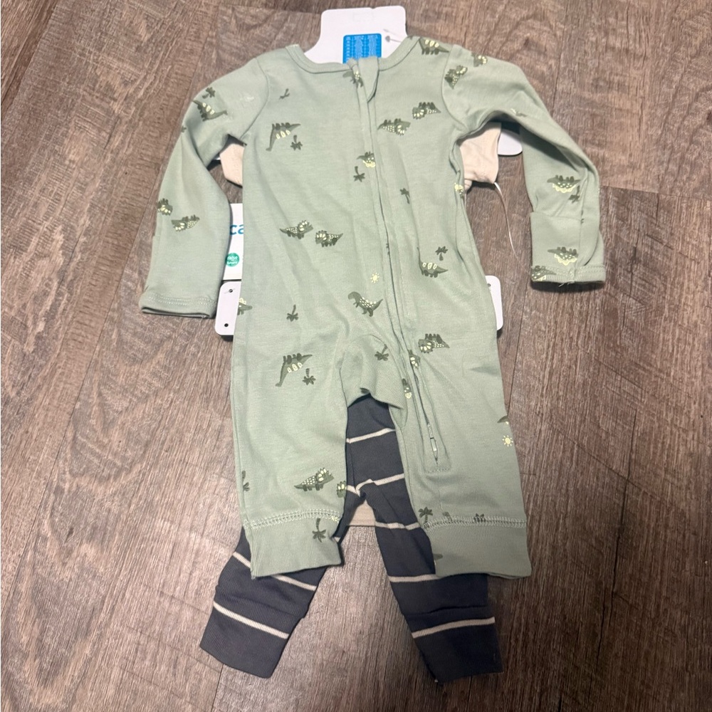 Carters 3 piece Dinosaur outfit and one piece outfit